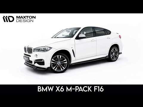 Maxton rear side splitters til BMW X6 M-Pack F16 – blank sort – video