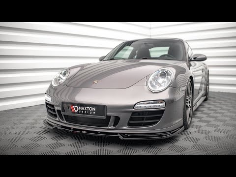 Maxton frontsplitter til Porsche 911 Carrera GTS 997 Facelift – blank sort – video