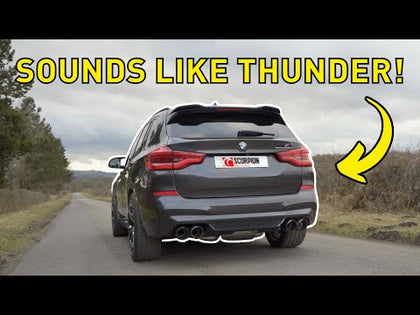 Scorpion half system udstødning til BMW X3M med ventiler, video