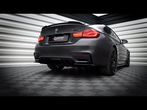 Maxton sideskørter til BMW M4 F82 – blank sort – video