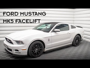 Maxton Side Skirts Diffusers Ford Mustang Mk5 Facelift - Gloss Black - video