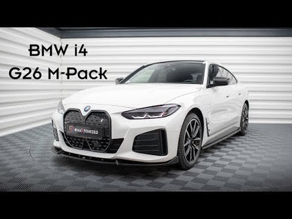 Maxton frontsplitter til BMW 4 / i4 Gran Coupe M-Pack / M440i G26 – blank sort – video