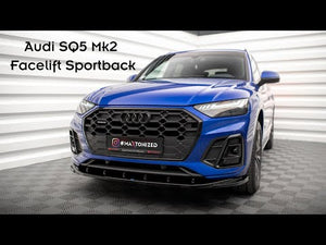Maxton Side Skirts Diffusers Audi SQ5 / Q5 S-line SUV / Sportback MK2 Facelift - Gloss Black - video