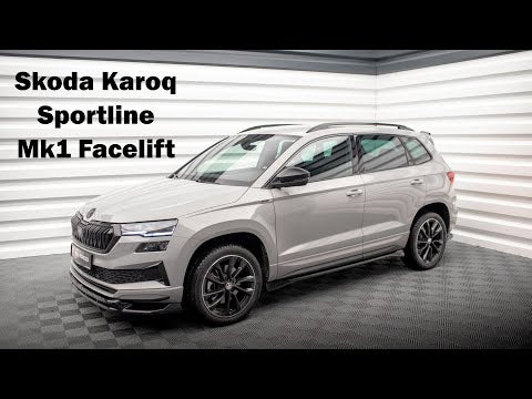 Maxton rear splitter til Skoda Karoq Sportline Mk1 Facelift – blank sort – video