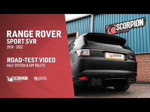 Scorpion half system udstødning til Range Rover Sport SVR 5.0 V8, video