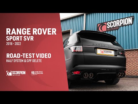 Scorpion half system udstødning til Range Rover Sport SVR 5.0 V8, video