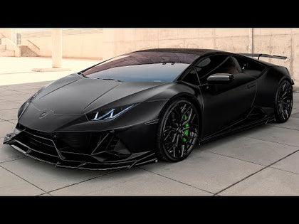 Maxton frontsplitter til Lamborghini Huracan EVO AWD – blank sort – video