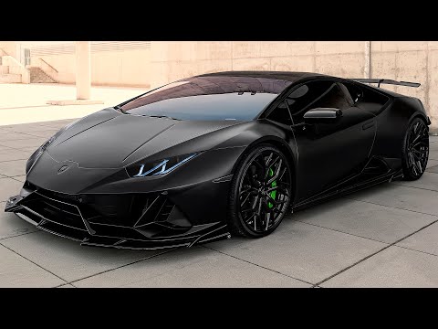 Maxton frontsplitter til Lamborghini Huracan EVO AWD – blank sort – video