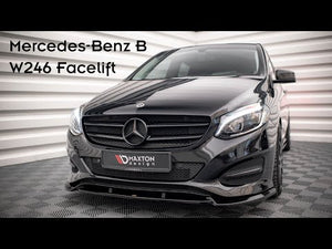 Maxton Side Skirts Diffusers Mercedes-Benz B W246 Facelift - Gloss Black - video