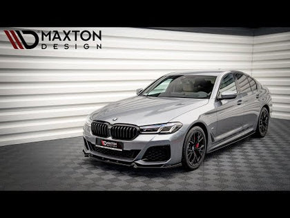 Maxton rear splitter til BMW 5 M-Pack Sedan / Touring G30 / G31 Facelift – blank sort – video