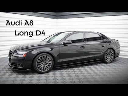Maxton Side Skirts Diffusers Audi A8 Long D4 - Gloss Black - video