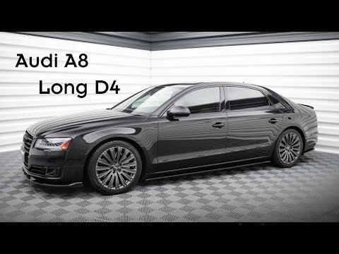 Maxton Side Skirts Diffusers Audi A8 Long D4 - Gloss Black - video