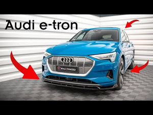 Maxton Central Rear Splitter (With Vertical Bars) Audi E-Tron - Gloss Black - video