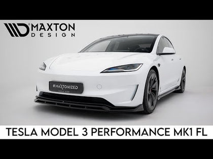 Maxton Side Skirts Diffusers V.1 Tesla Model 3 Performance Mk1 Facelift - video