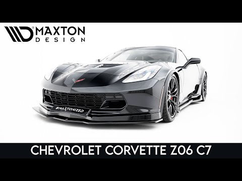 Maxton Front Splitter V.1 Chevrolet Corvette C7 - Gloss Black - video