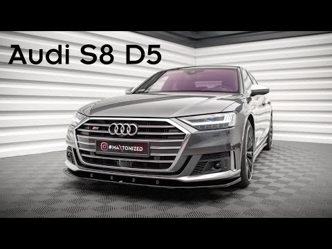 Maxton Front Splitter V.2 Audi S8 D5 - Gloss Black - video