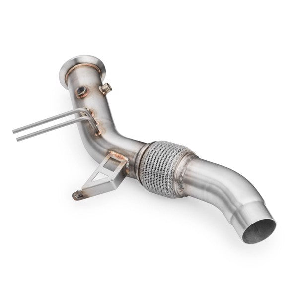 RM Motors Downpipe i rustfrit stål til BMW F16 X6 30dx og 40dx modeller med motorerne N57N og N57Z, designet til forbedret udstø