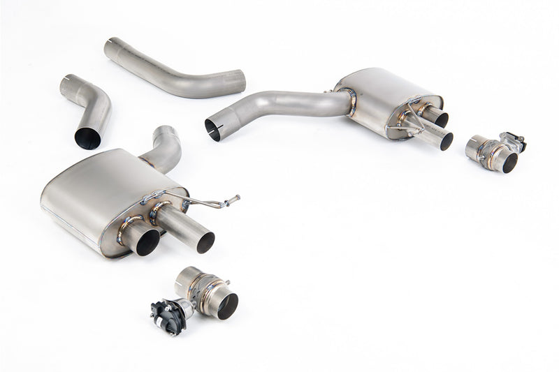 Milltek axle-back udstødning til Audi RS6 C8 4.0 V8 bi-turbo, ikke-resoneret