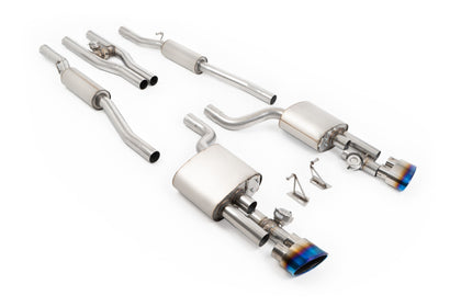 Milltek cat-back udstødning til Audi RS4 B7 - V2 Valved Cat-Back med Active H Pipe og Polished Ovals, tips i brændt titanium – billede 15